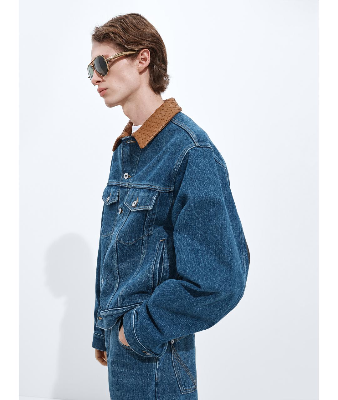 BOTTEGA VENETA Синяя хлопковая куртка, фото 2
