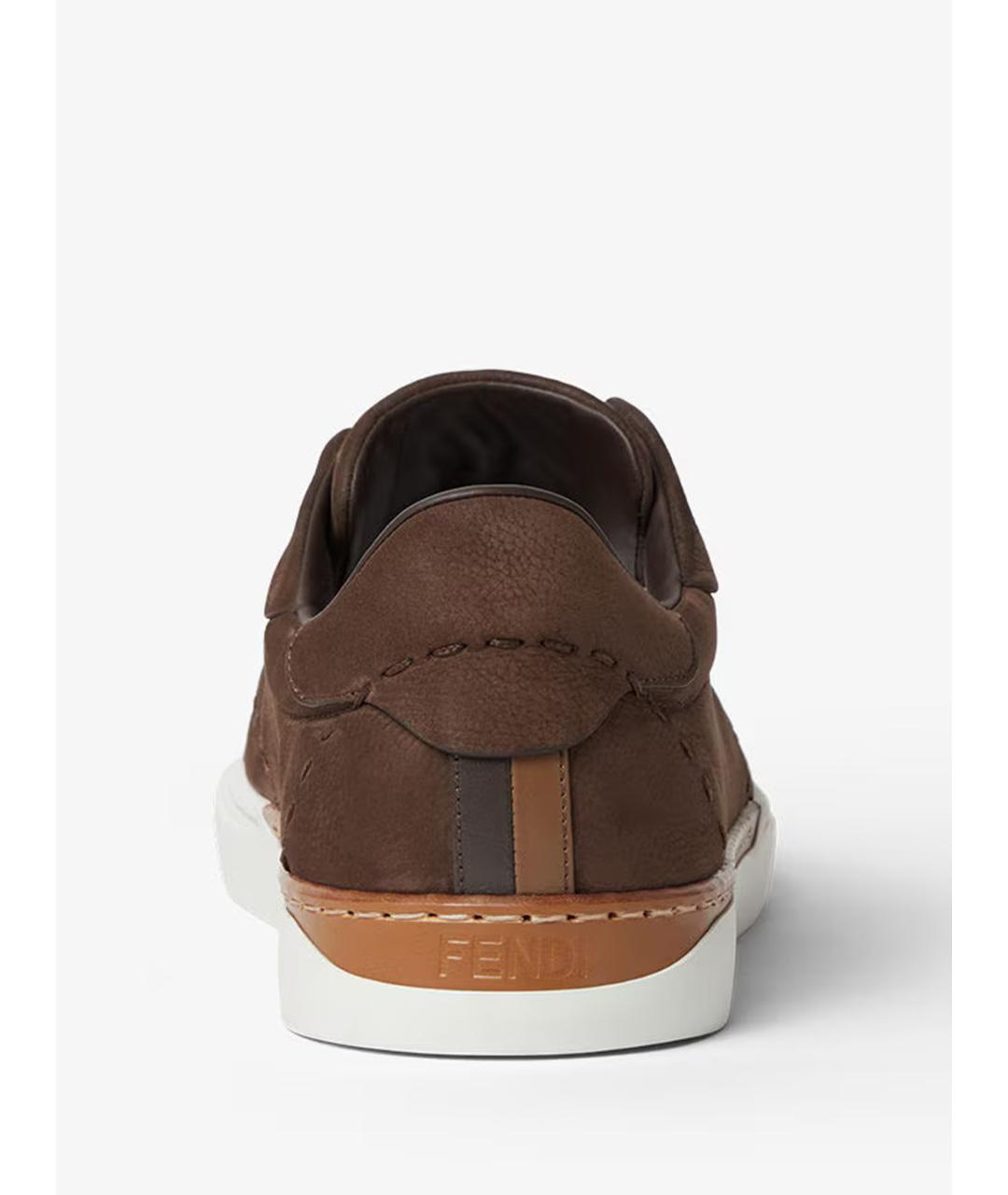 FENDI Коричневые низкие кроссовки / кеды, фото 3