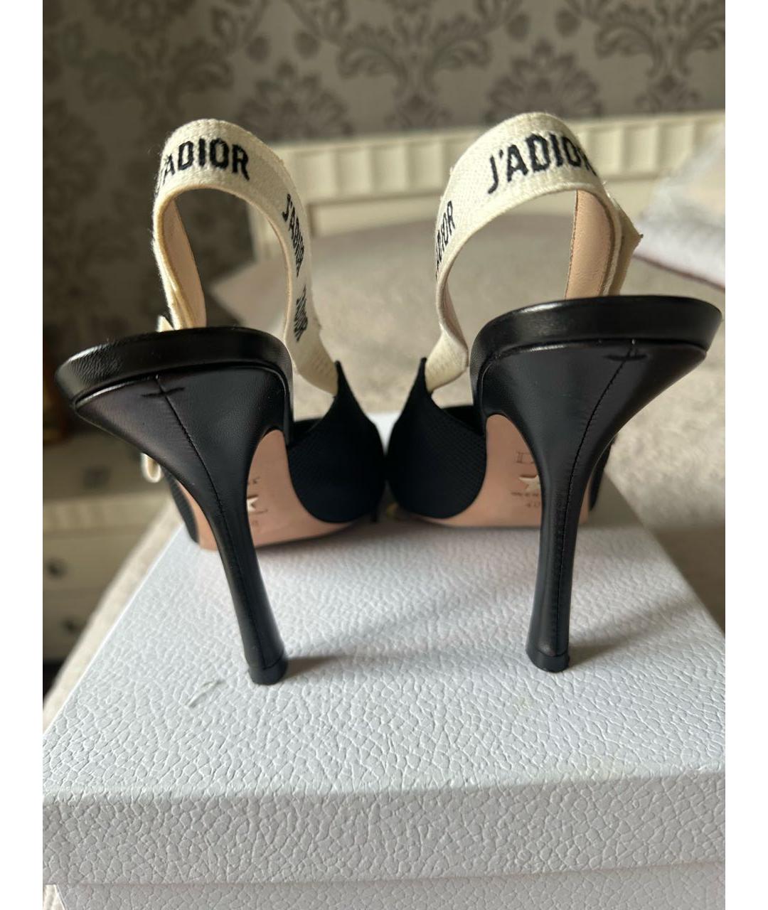 CHRISTIAN DIOR Черные текстильные туфли, фото 4