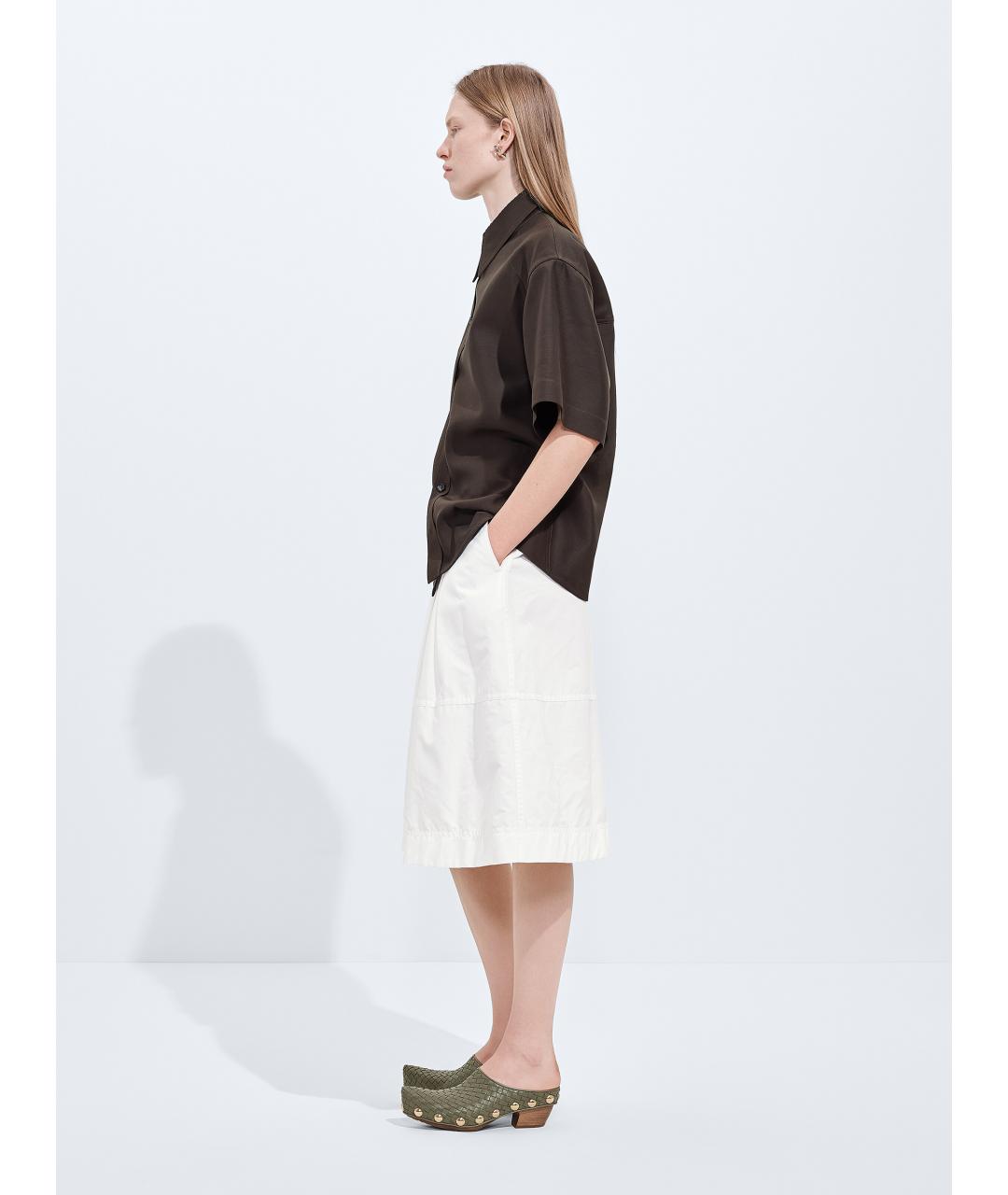 BOTTEGA VENETA Белые хлопковые шорты, фото 2