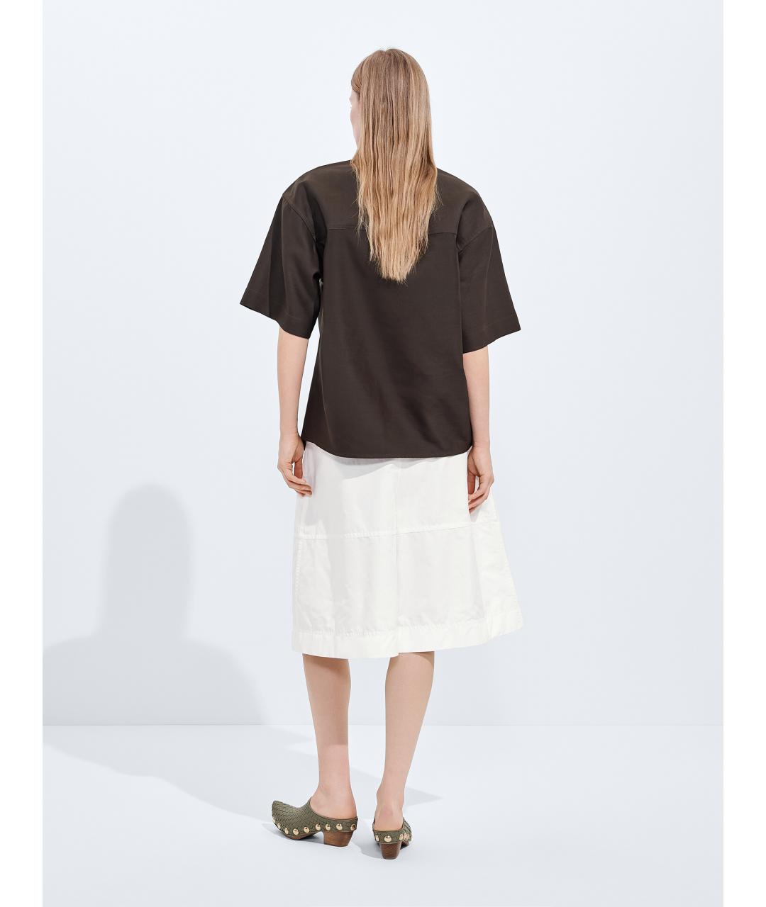 BOTTEGA VENETA Белые хлопковые шорты, фото 3