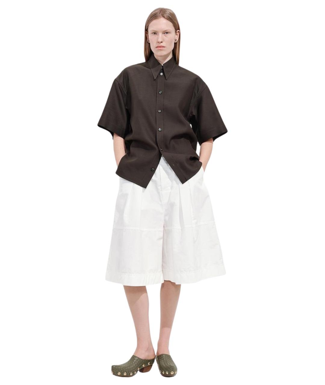 BOTTEGA VENETA Белые хлопковые шорты, фото 1