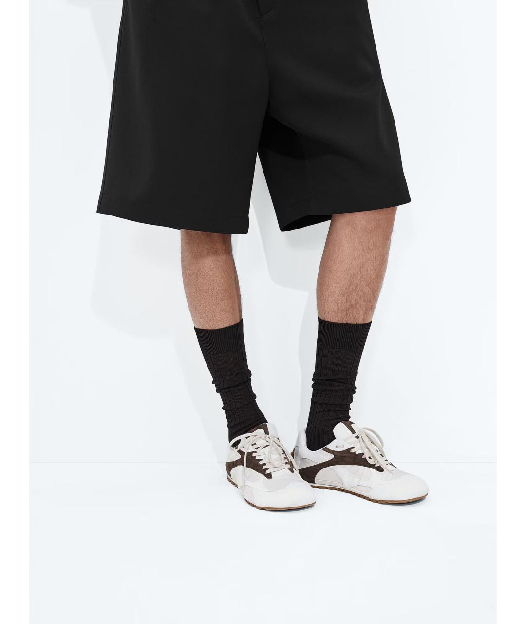 BOTTEGA VENETA Белые кожаные низкие кроссовки / кеды, фото 2