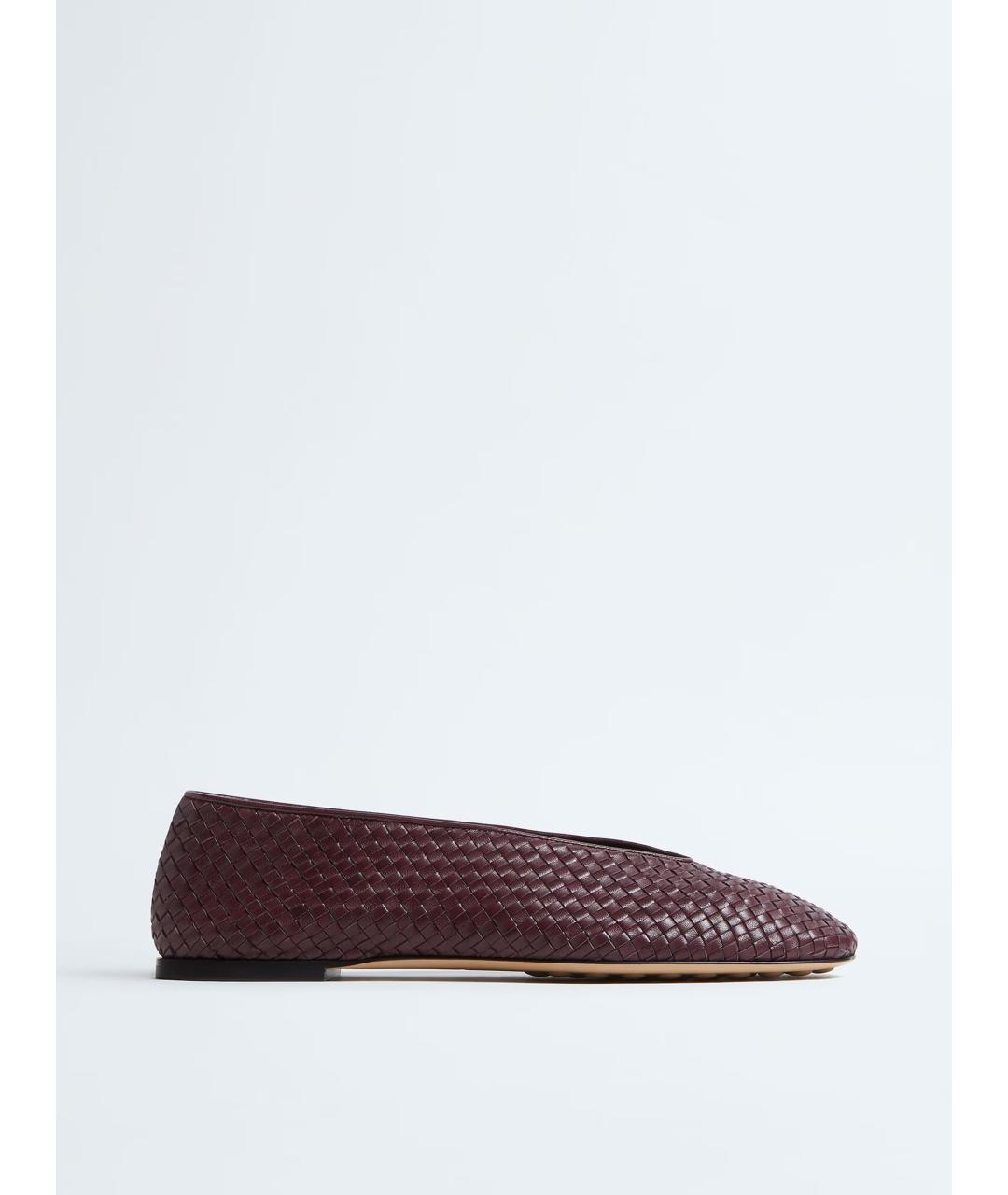 BOTTEGA VENETA Красные кожаные балетки, фото 1