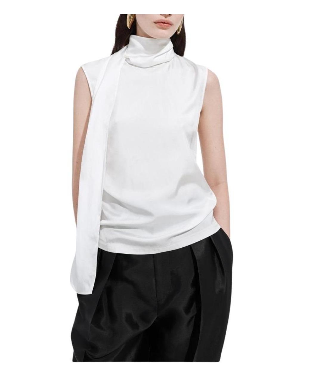 BOTTEGA VENETA Белая шелковая блузы, фото 1