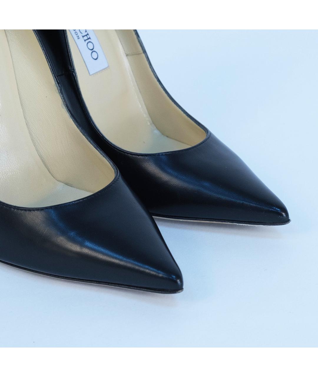 JIMMY CHOO Черные кожаные туфли, фото 4