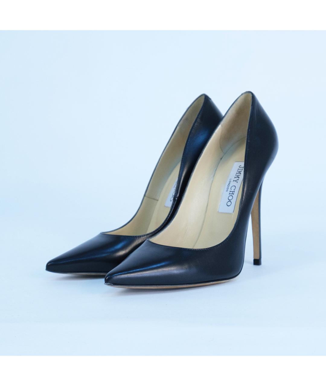 JIMMY CHOO Черные кожаные туфли, фото 3
