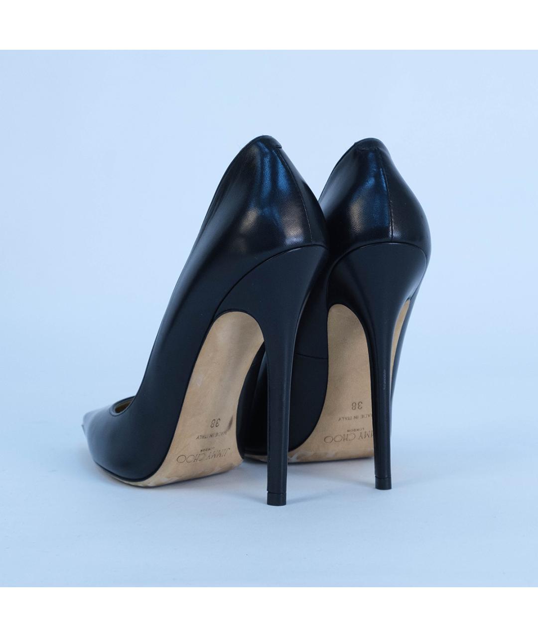 JIMMY CHOO Черные кожаные туфли, фото 6