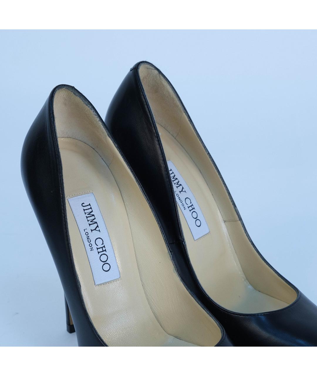 JIMMY CHOO Черные кожаные туфли, фото 5
