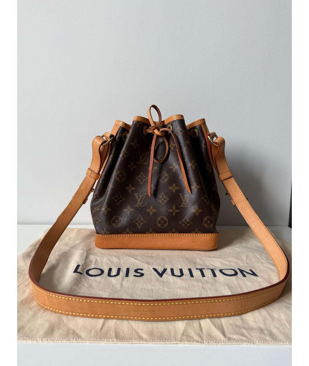 LOUIS VUITTON Коричневая кожаная сумка через плечо, фото 2