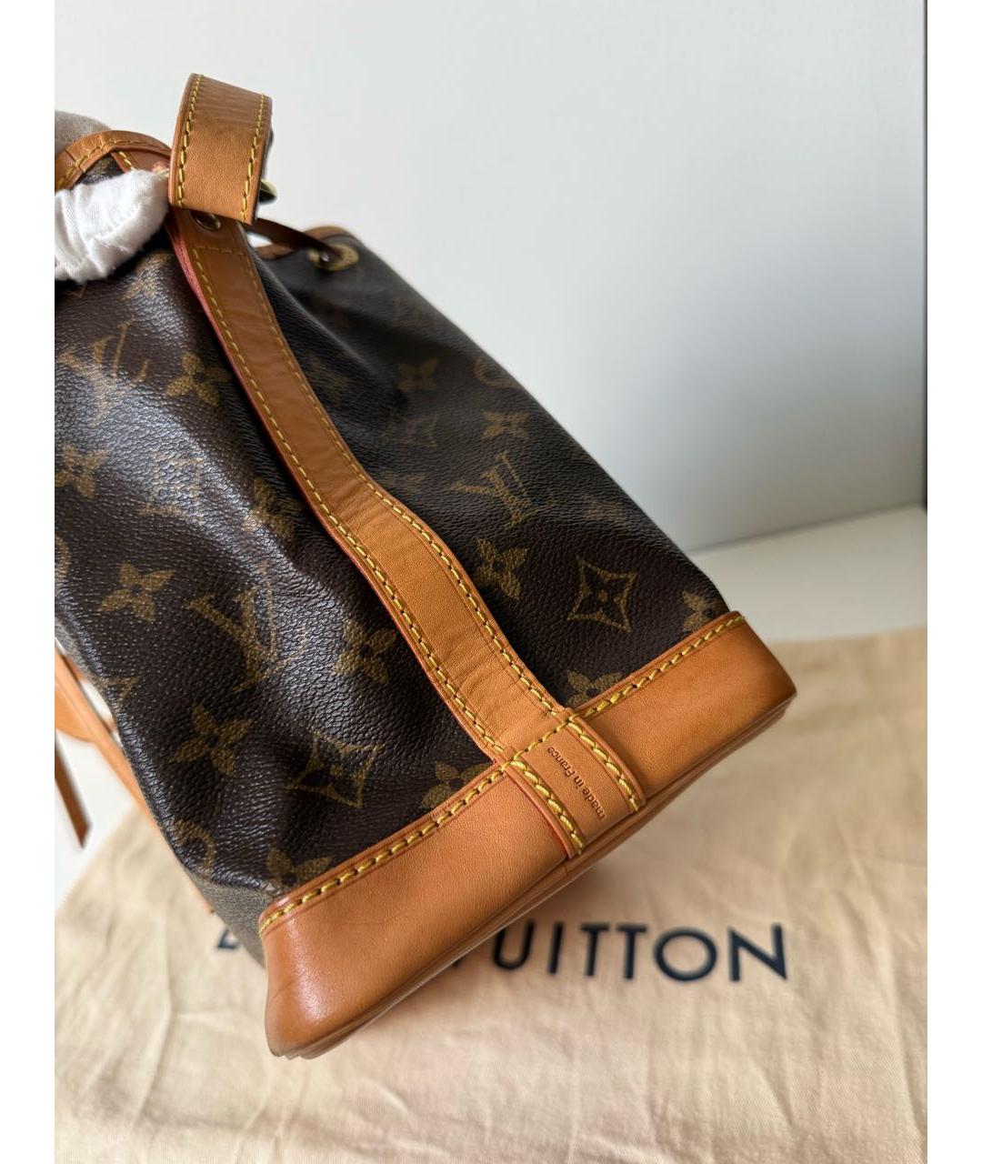 LOUIS VUITTON Коричневая кожаная сумка через плечо, фото 6
