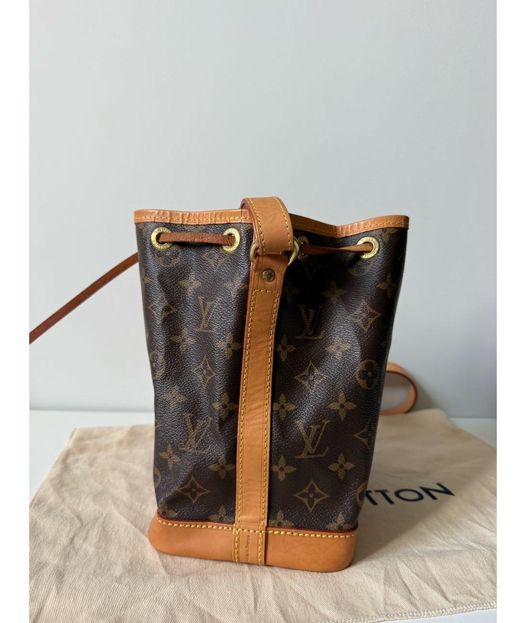 LOUIS VUITTON Коричневая кожаная сумка через плечо, фото 3