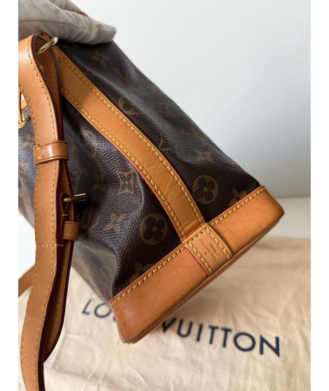 LOUIS VUITTON Коричневая кожаная сумка через плечо, фото 7