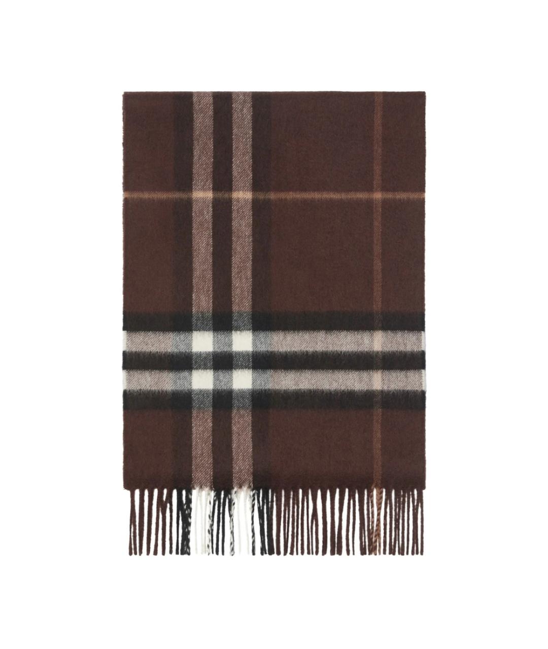 BURBERRY Коричневый кашемировый шарф, фото 2