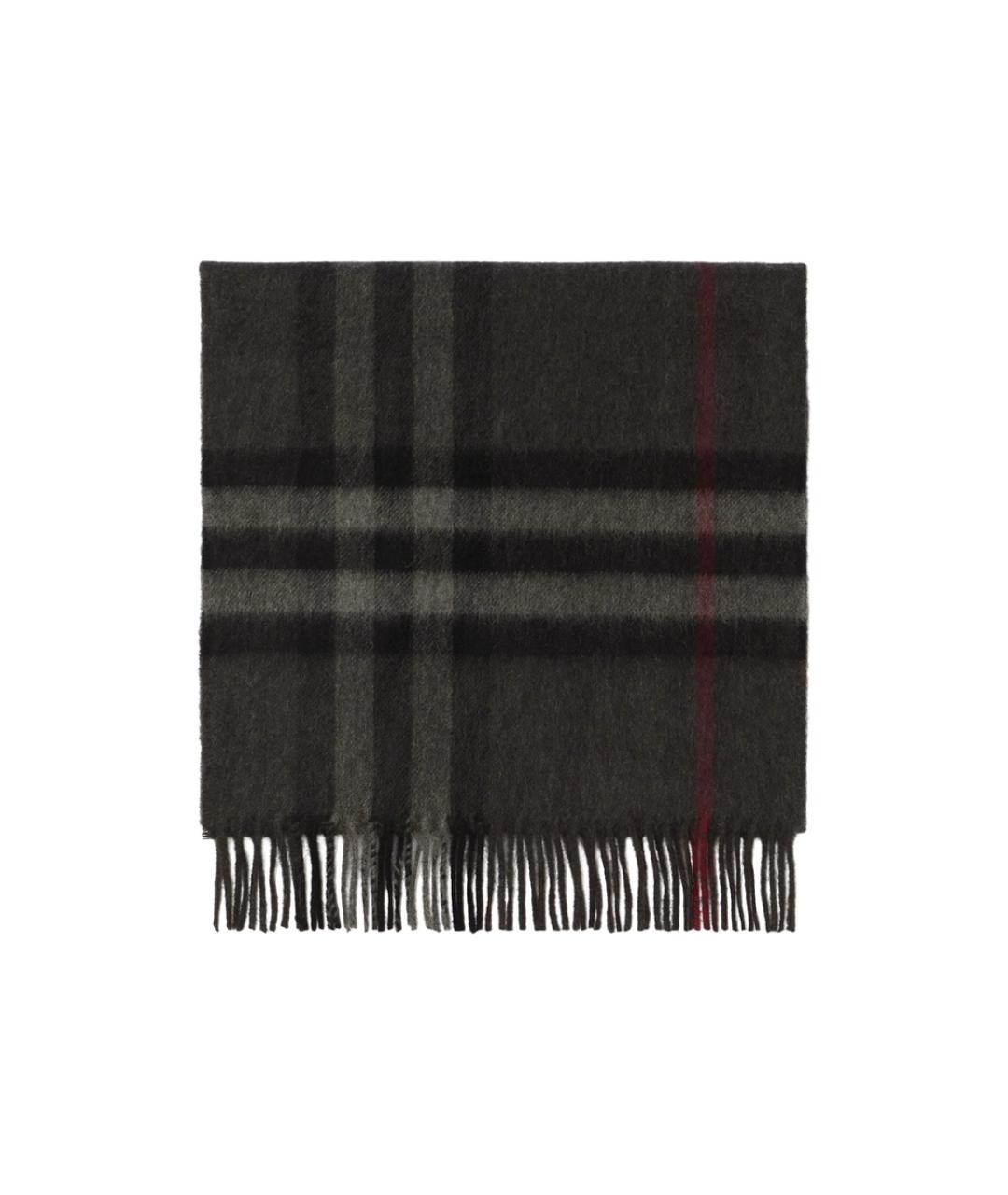 BURBERRY Серый кашемировый шарф, фото 3