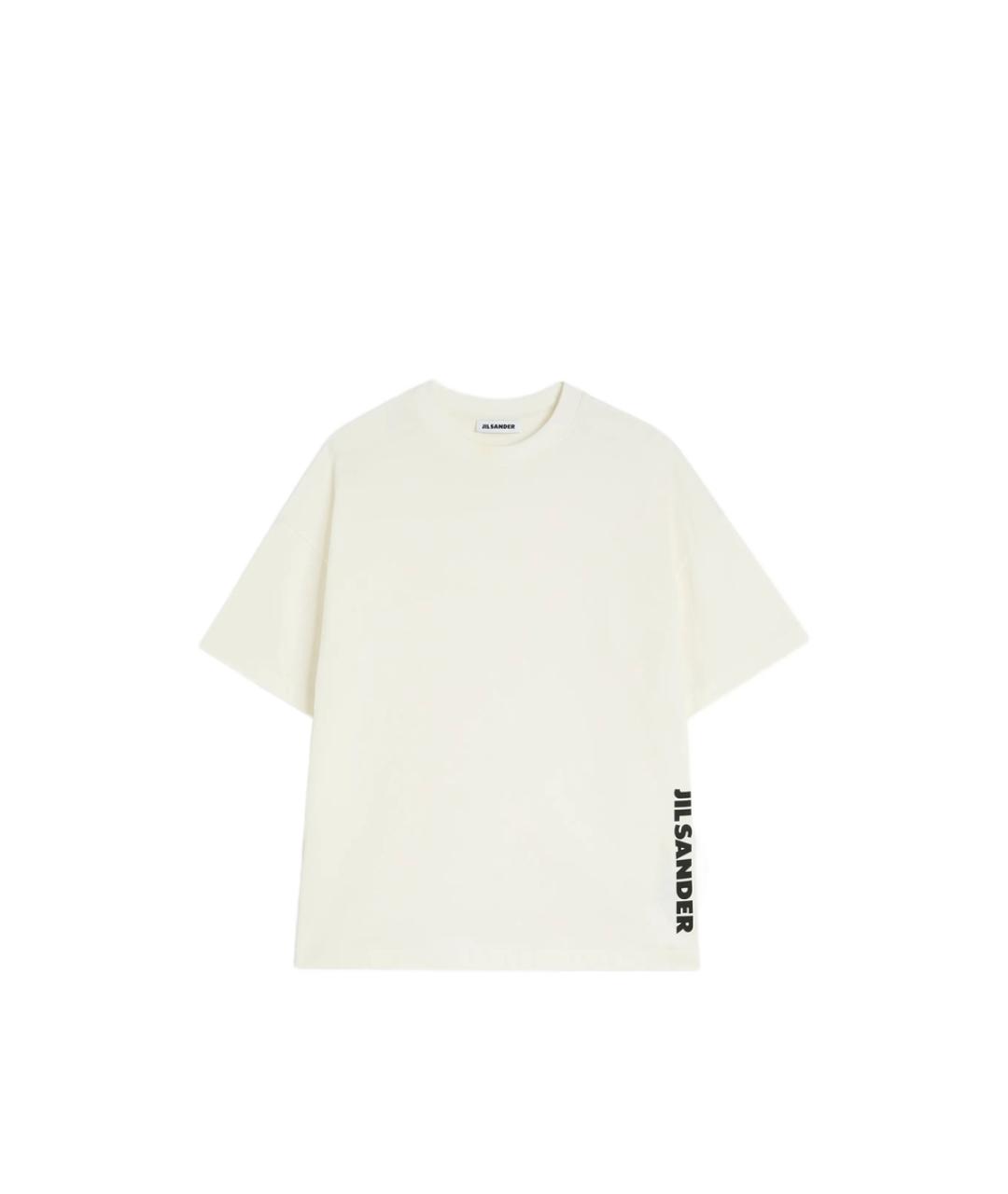 JIL SANDER Белая хлопковая футболка, фото 1