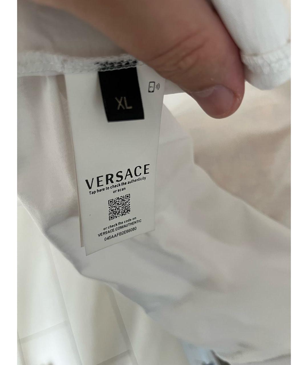 VERSACE Белая хлопковая майка, фото 5