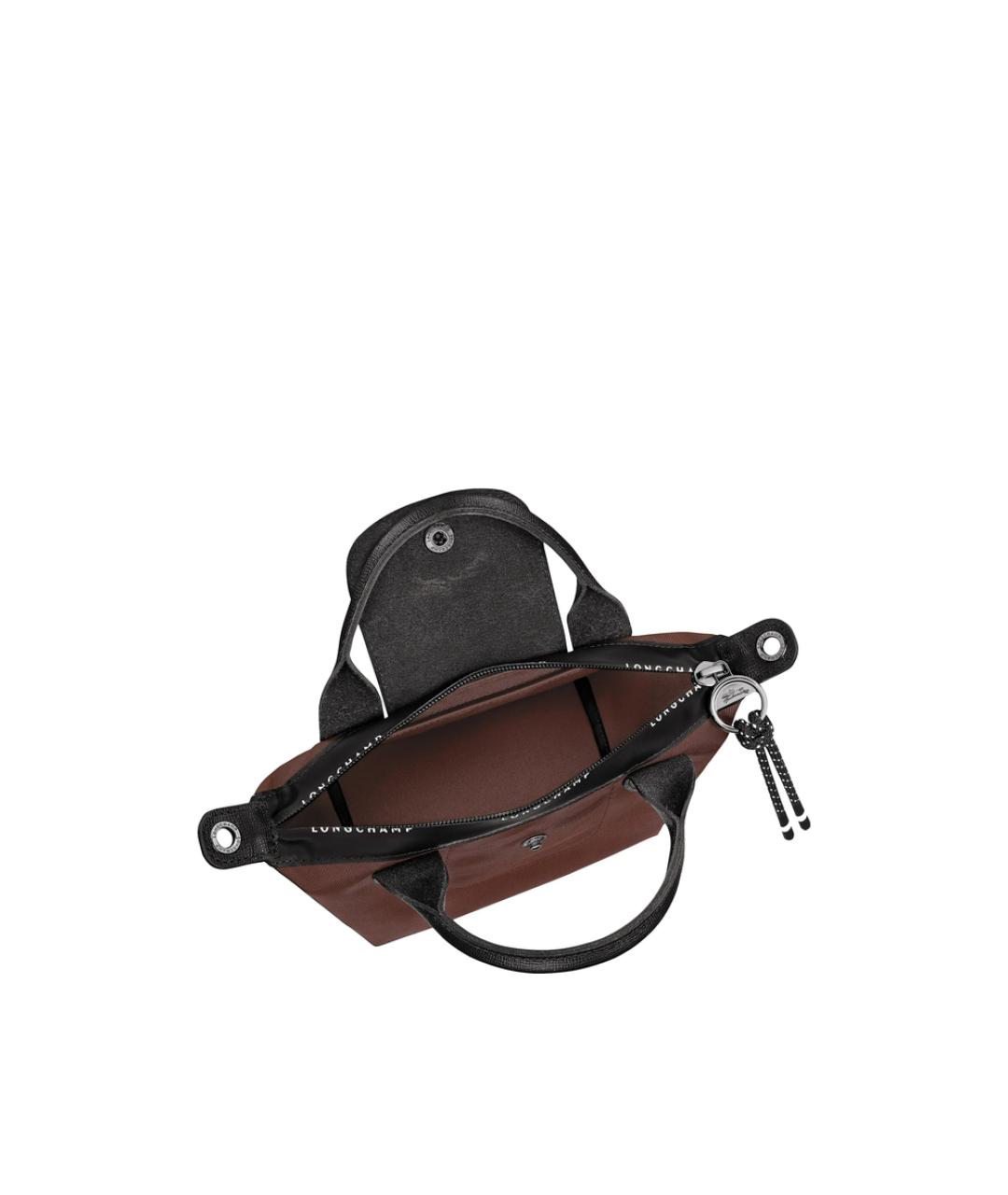 LONGCHAMP Коричневая кожаная сумка тоут, фото 4