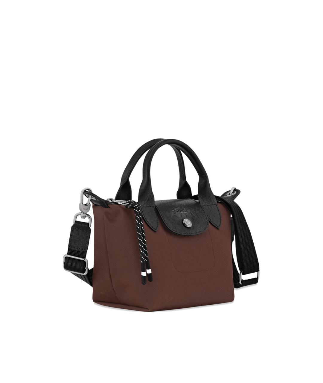 LONGCHAMP Коричневая кожаная сумка тоут, фото 2