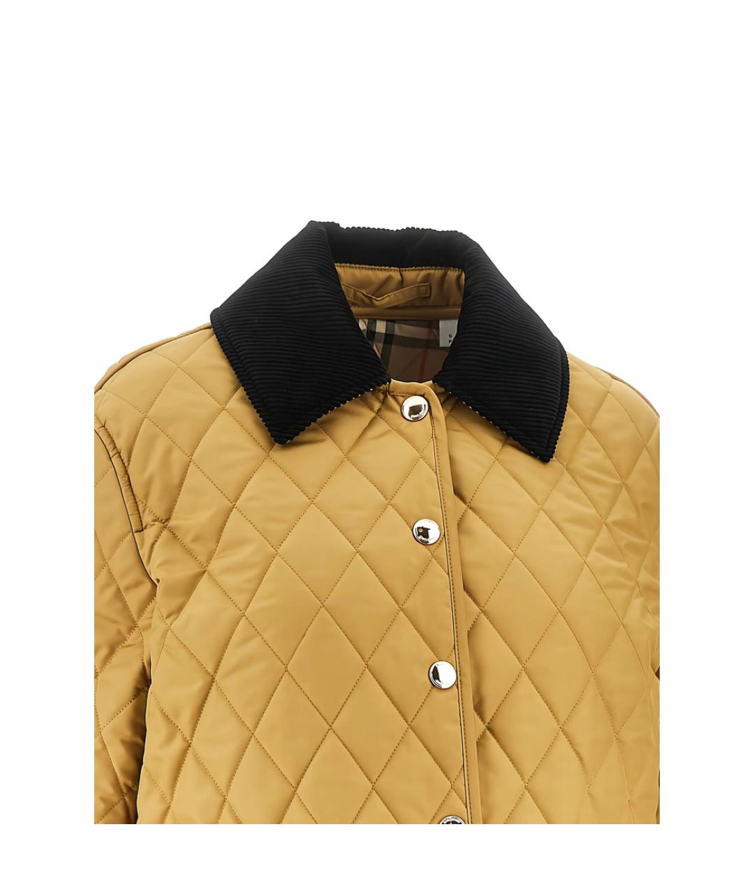 BURBERRY Желтая полиэстеровая куртка, фото 2