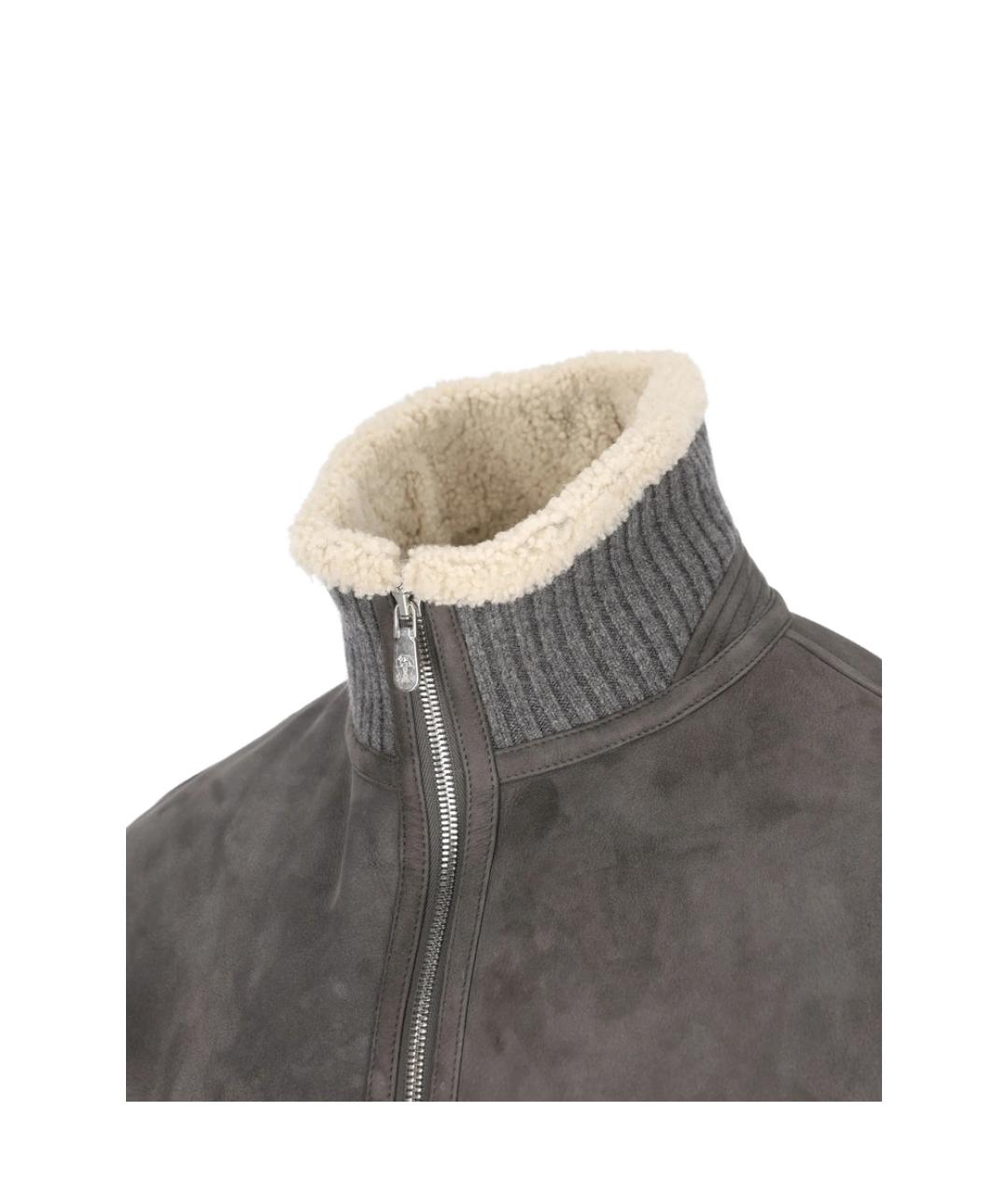 BRUNELLO CUCINELLI Серая куртка, фото 3