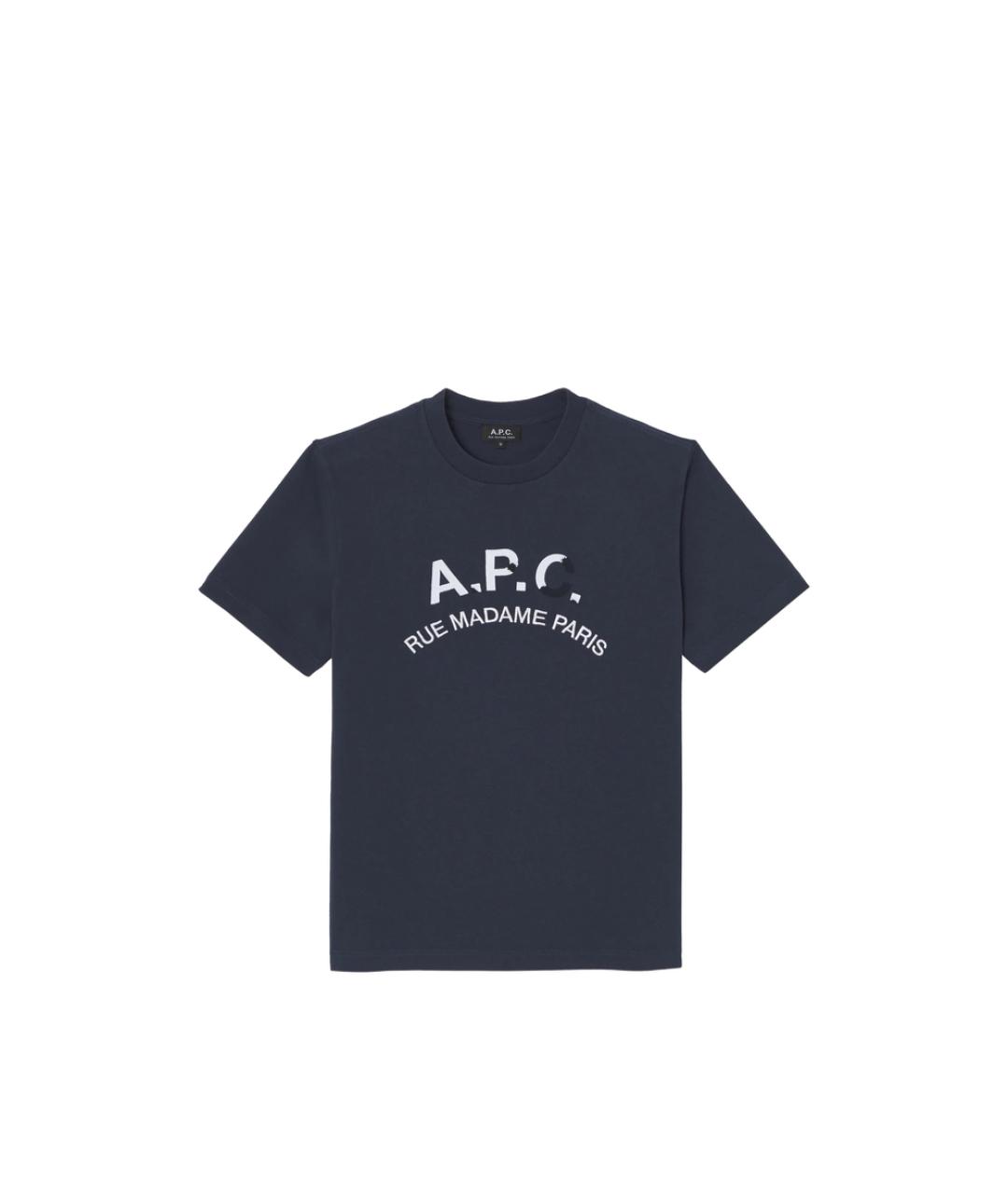 A.P.C. Синяя хлопковая футболка, фото 1