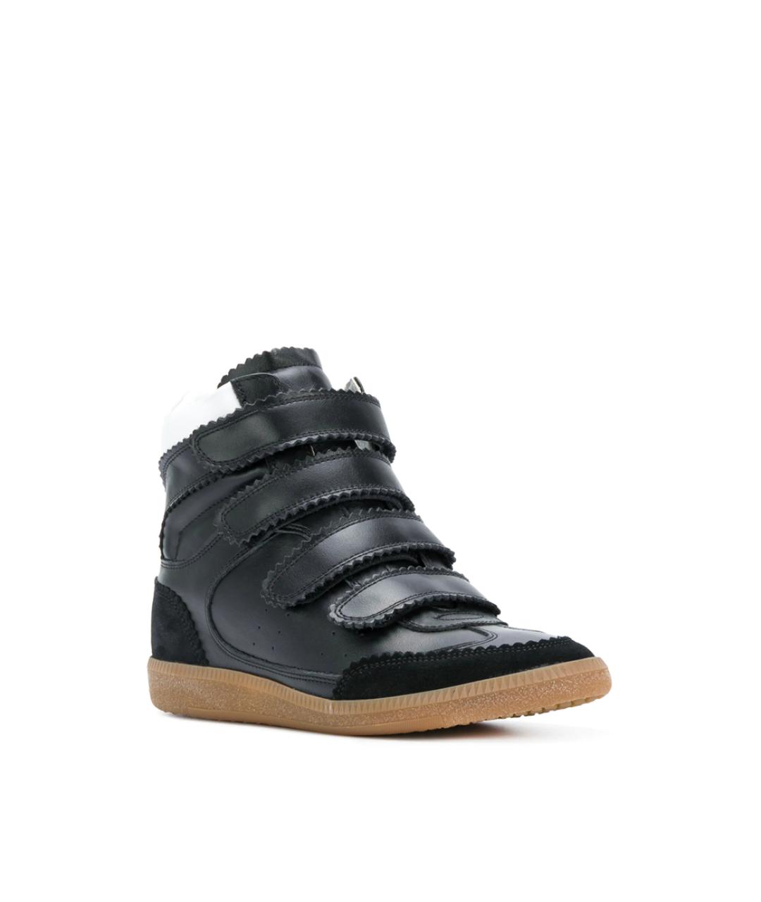 ISABEL MARANT Черные кожаные кроссовки, фото 4