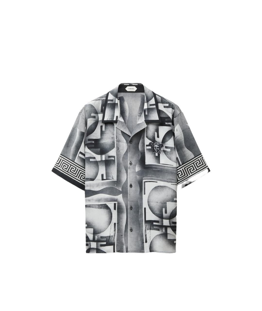 VERSACE Серая шелковая кэжуал рубашка, фото 1