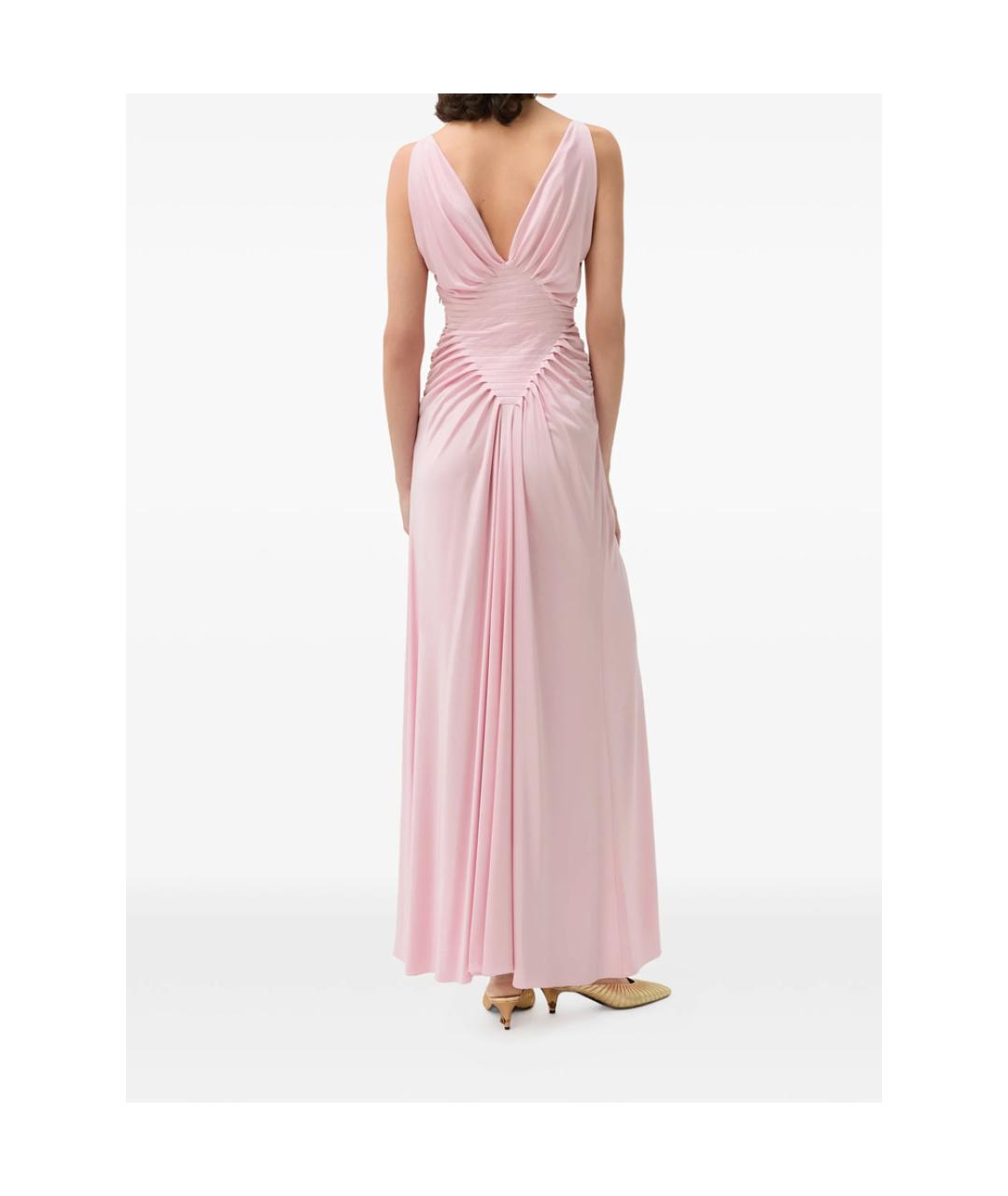 VERSACE Розовое вискозное коктейльное платье, фото 3
