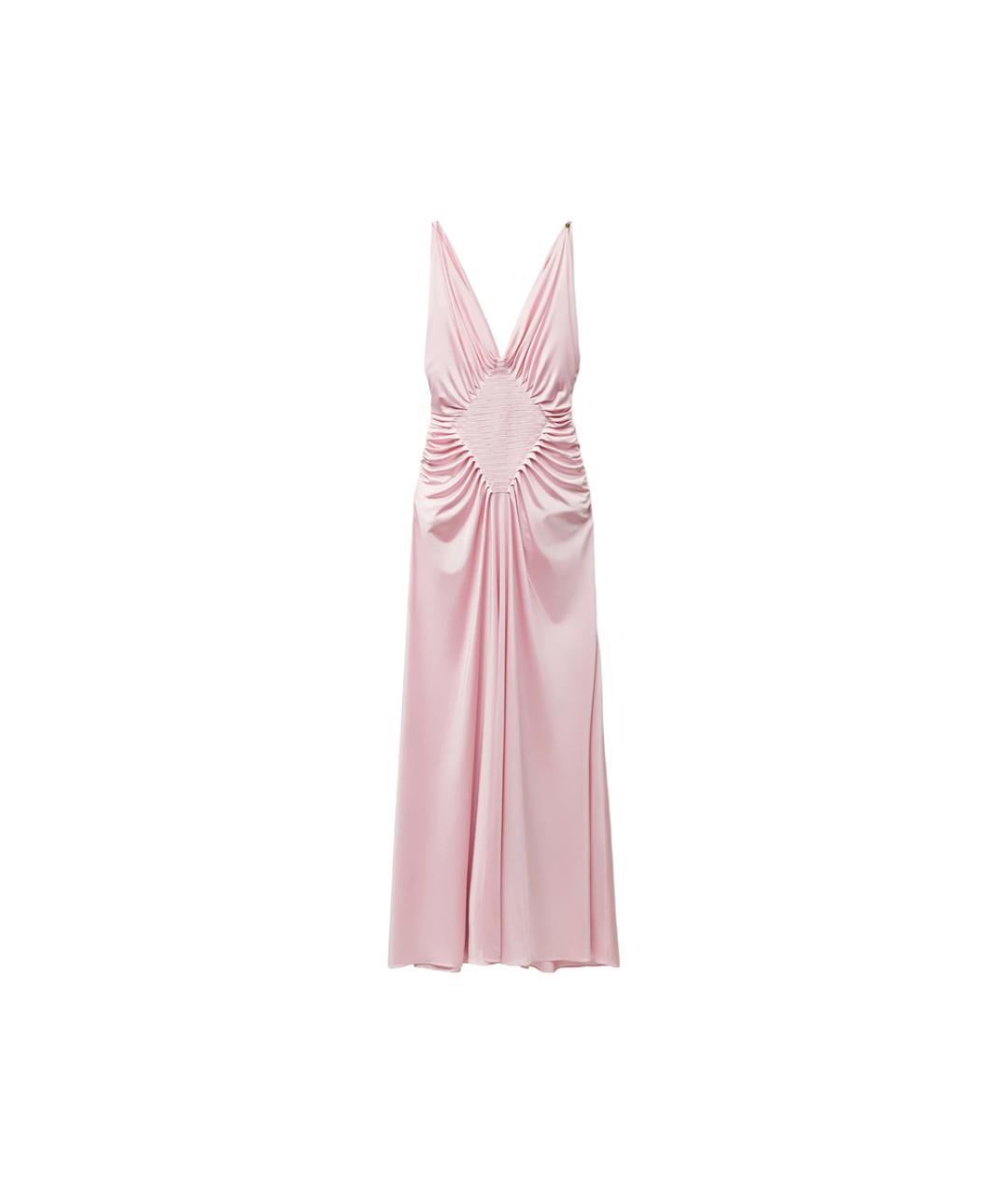 VERSACE Розовое вискозное коктейльное платье, фото 1