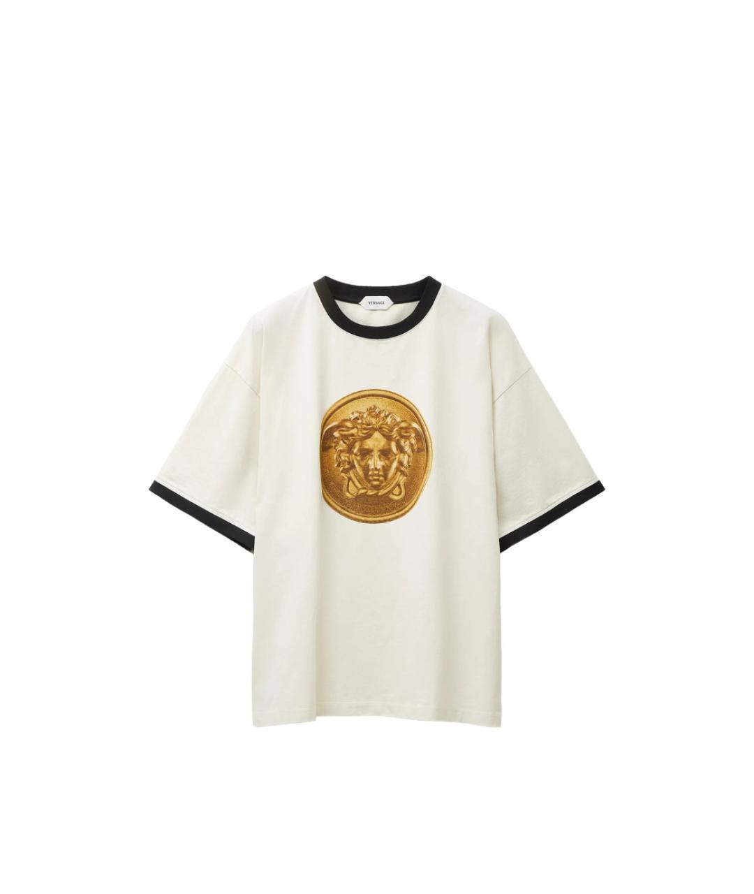 VERSACE Белая хлопковая футболка, фото 1