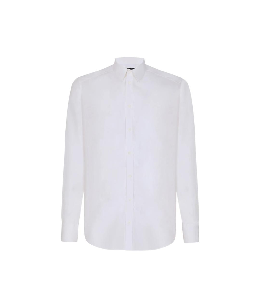 DOLCE&GABBANA Белая хлопковая классическая рубашка, фото 1