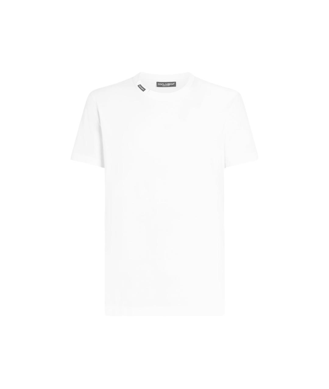 DOLCE&GABBANA Белая хлопковая футболка, фото 1