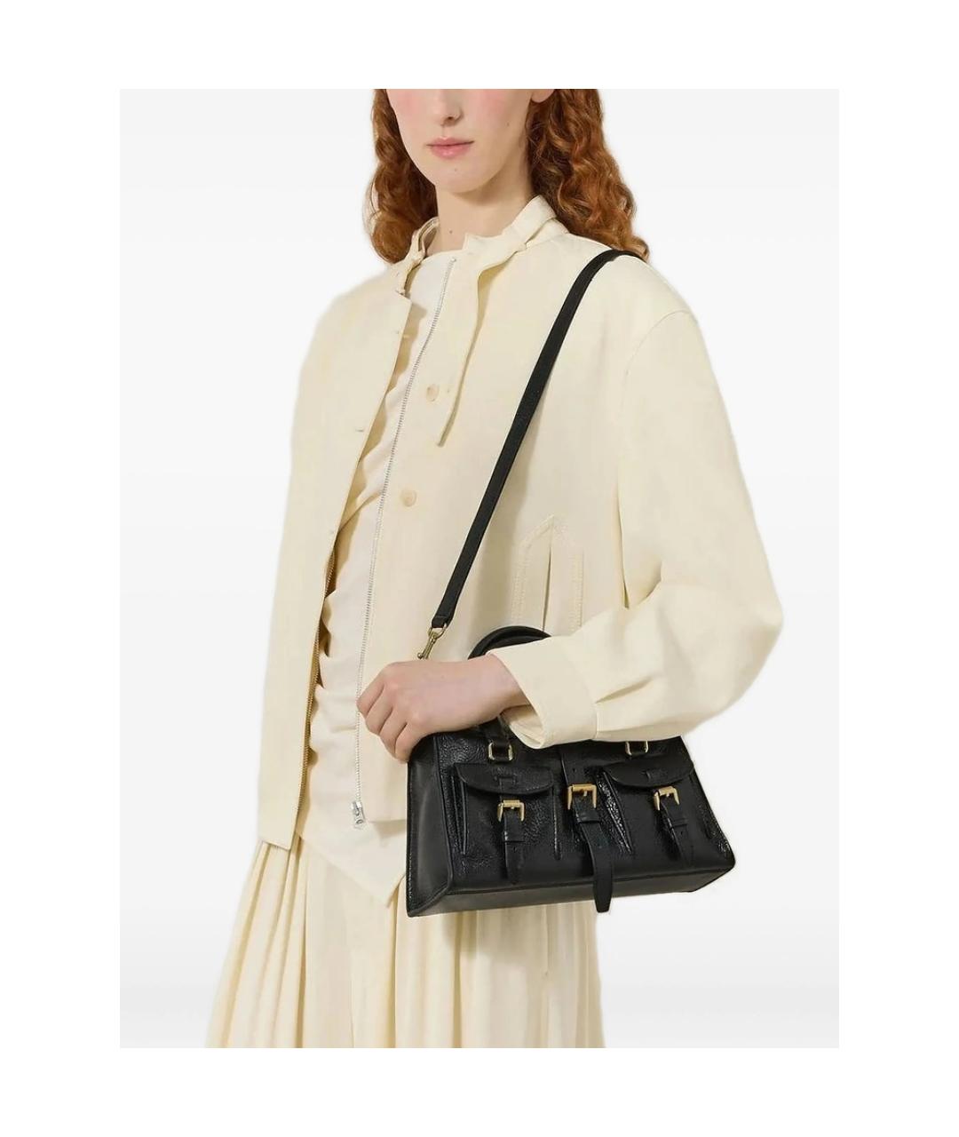 MULBERRY Черная кожаная сумка тоут, фото 2