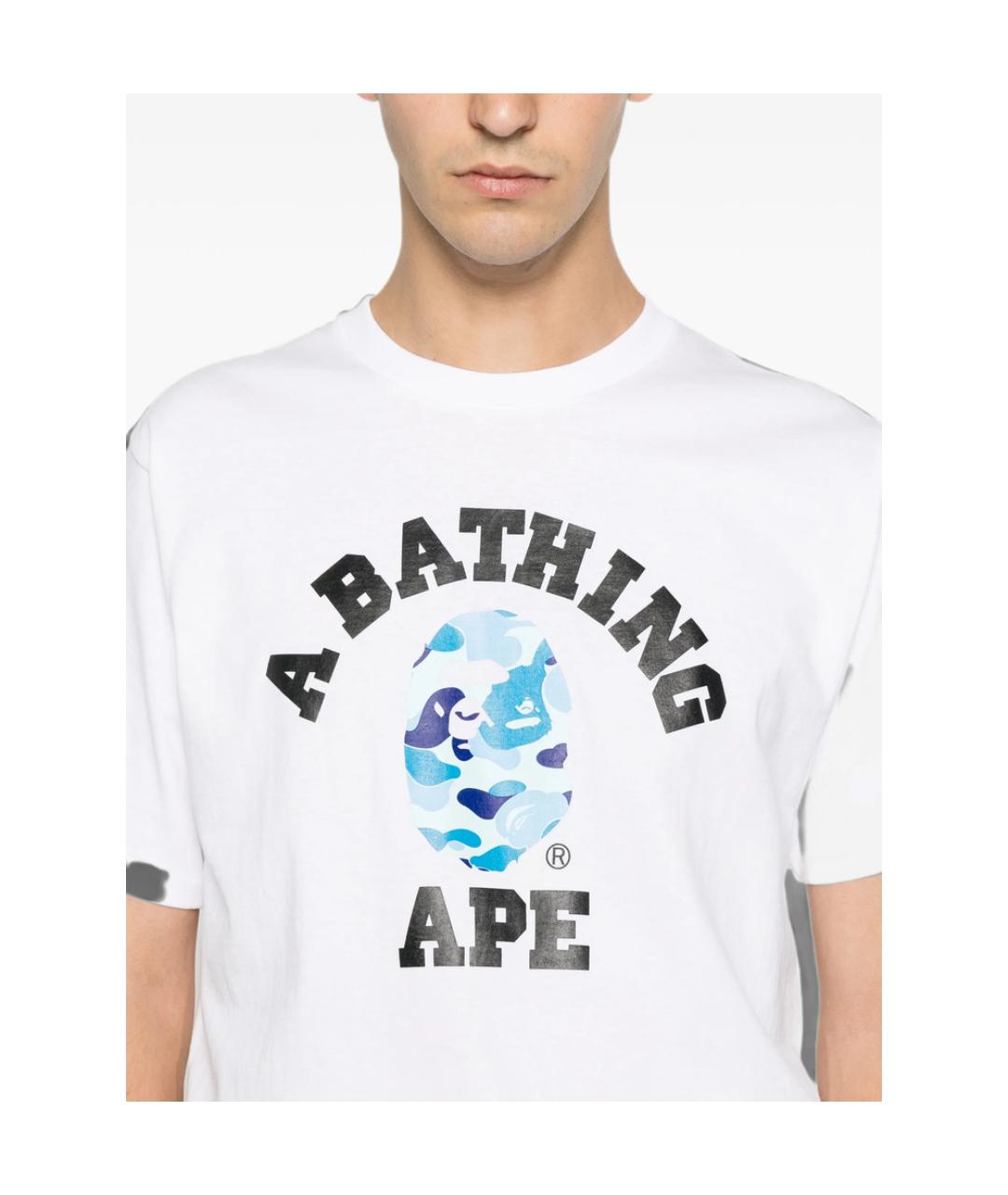 A BATHING APE Белая футболка, фото 3