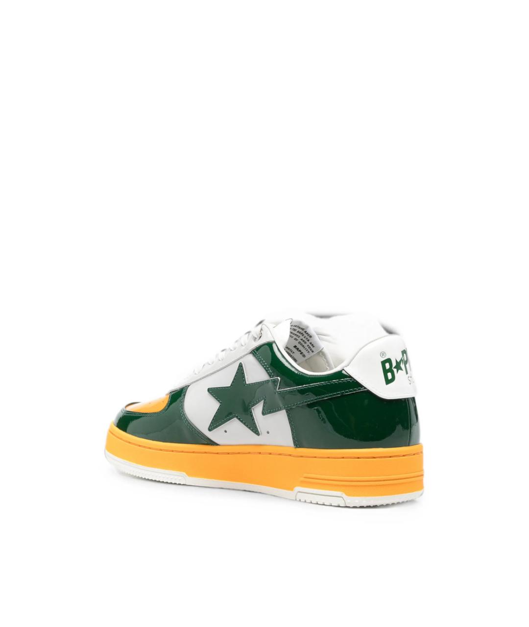 A BATHING APE Зеленые низкие кроссовки / кеды, фото 3