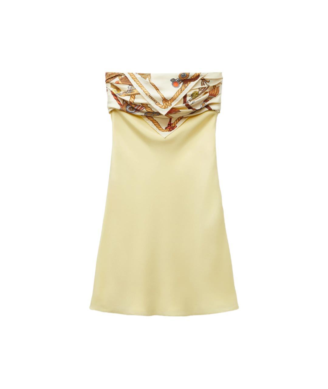 VERSACE Зеленое шелковое коктейльное платье, фото 1