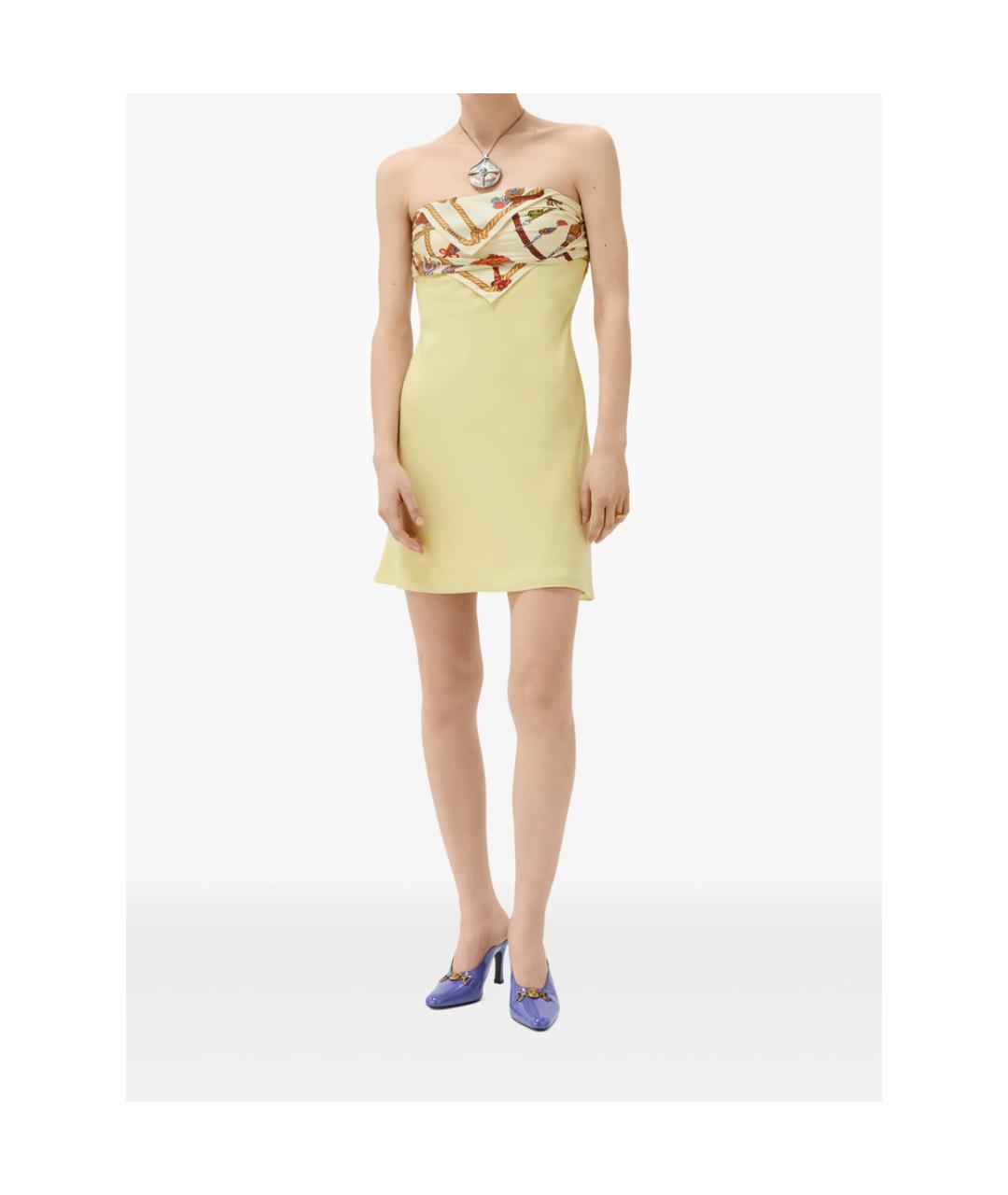 VERSACE Зеленое шелковое коктейльное платье, фото 2