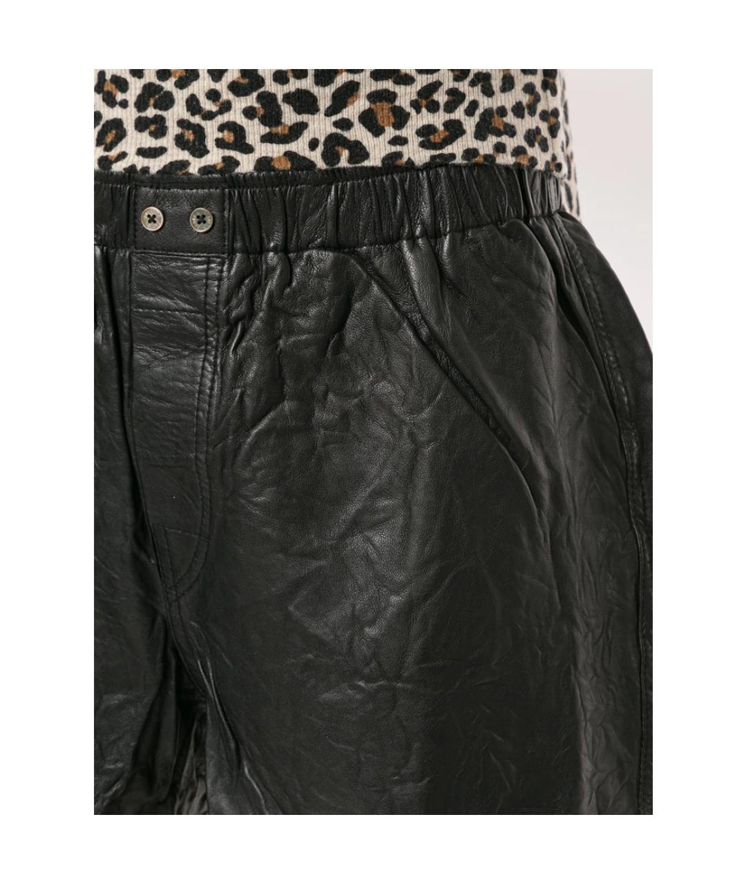 ZADIG & VOLTAIRE Черные кожаные шорты, фото 2