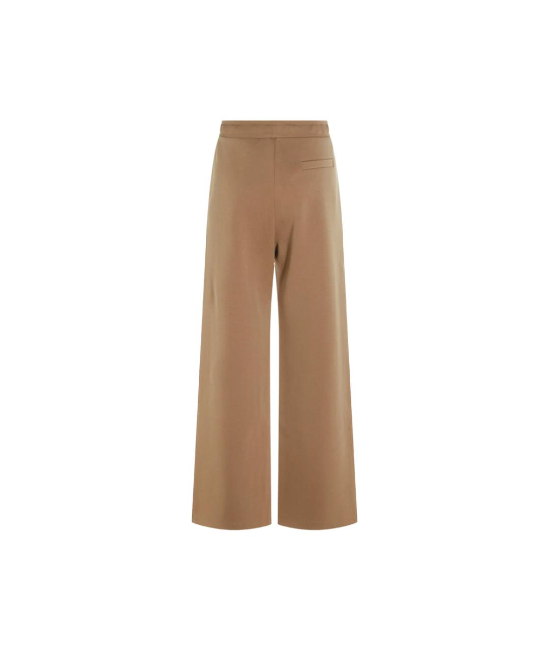 'S MAX MARA Бежевые хлопковые спортивные брюки и шорты, фото 3