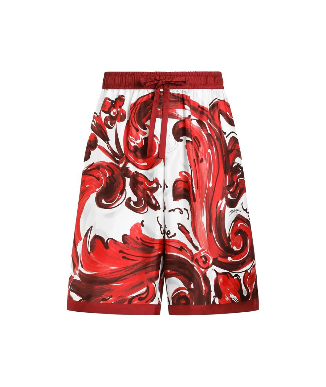 DOLCE&GABBANA Красные шелковые шорты, фото 1