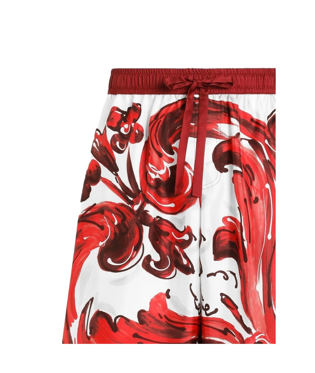 DOLCE&GABBANA Красные шелковые шорты, фото 2