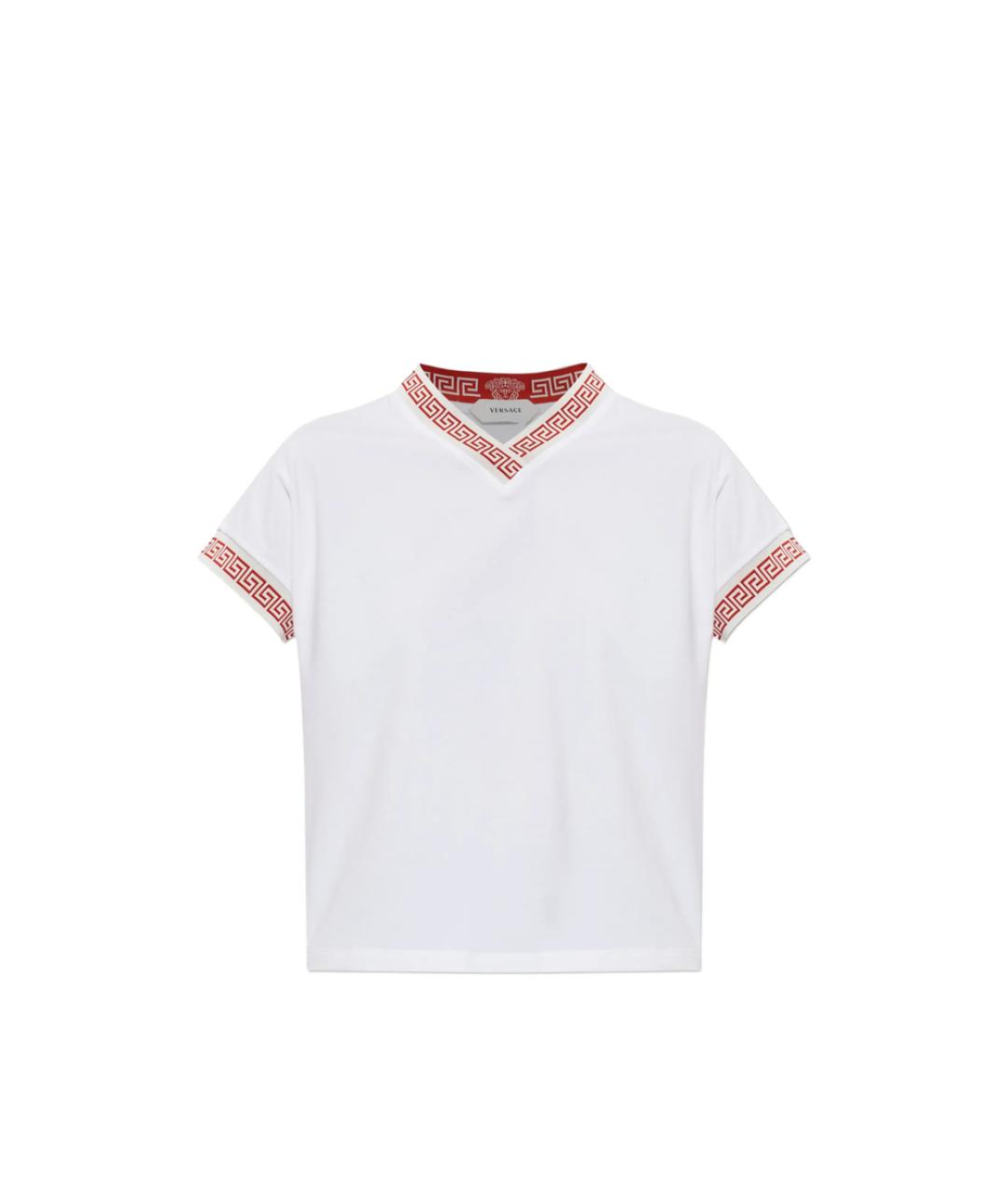 VERSACE Белая хлопковая футболка, фото 1