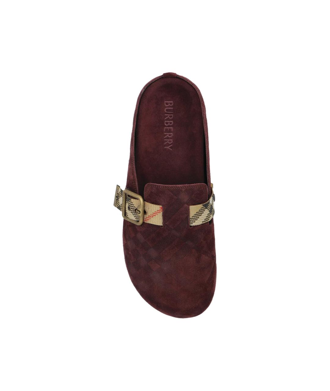 BURBERRY Фиолетовые замшевые мюли, фото 3