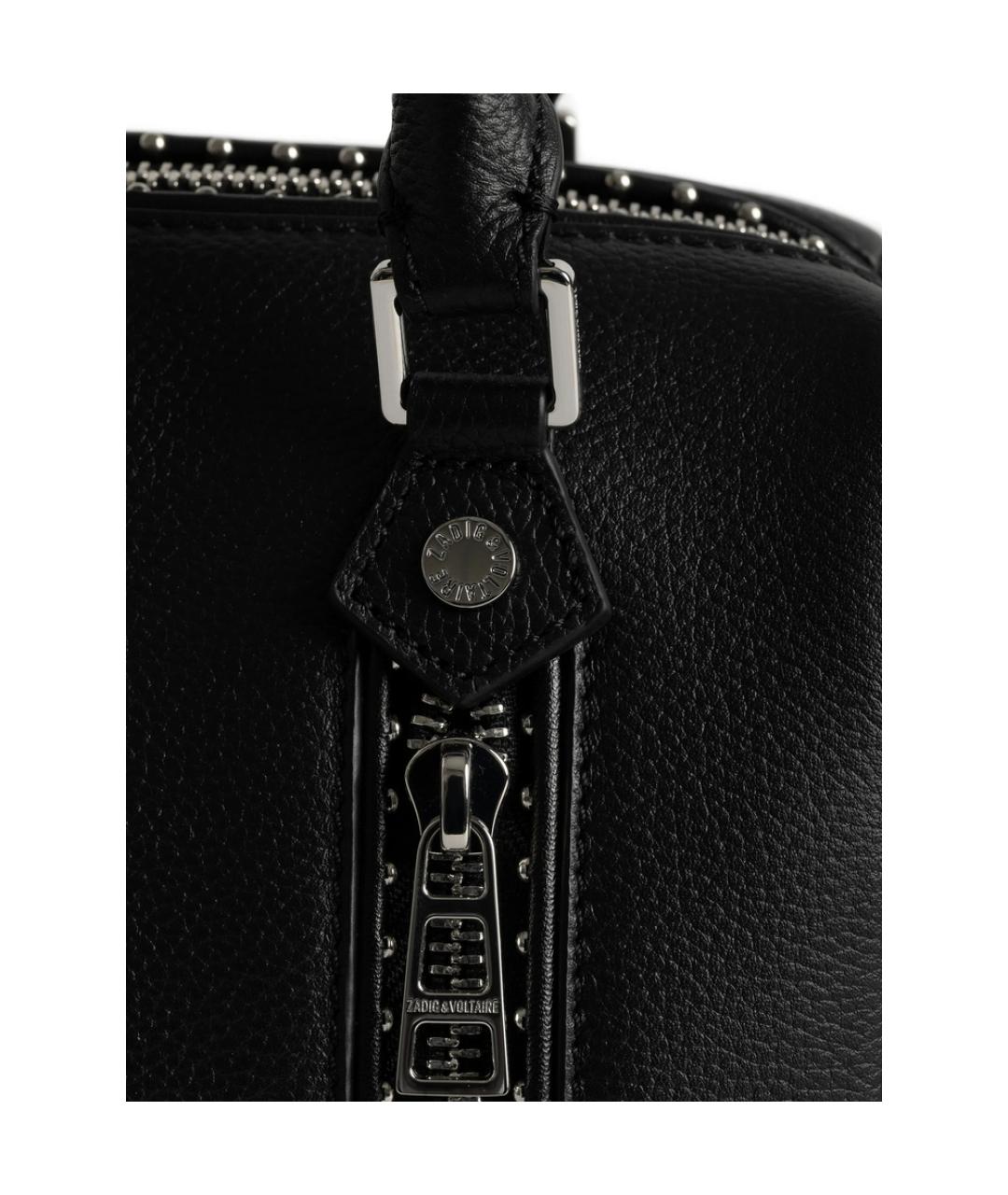 ZADIG & VOLTAIRE Черная кожаная сумка тоут, фото 2