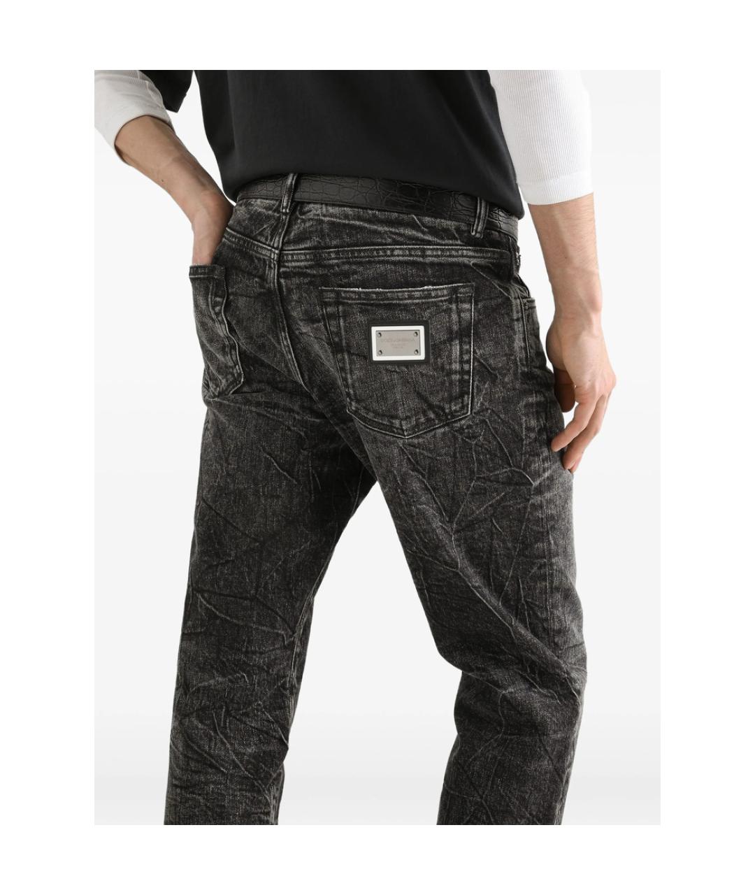 DOLCE&GABBANA Мульти хлопковые джинсы скинни, фото 3