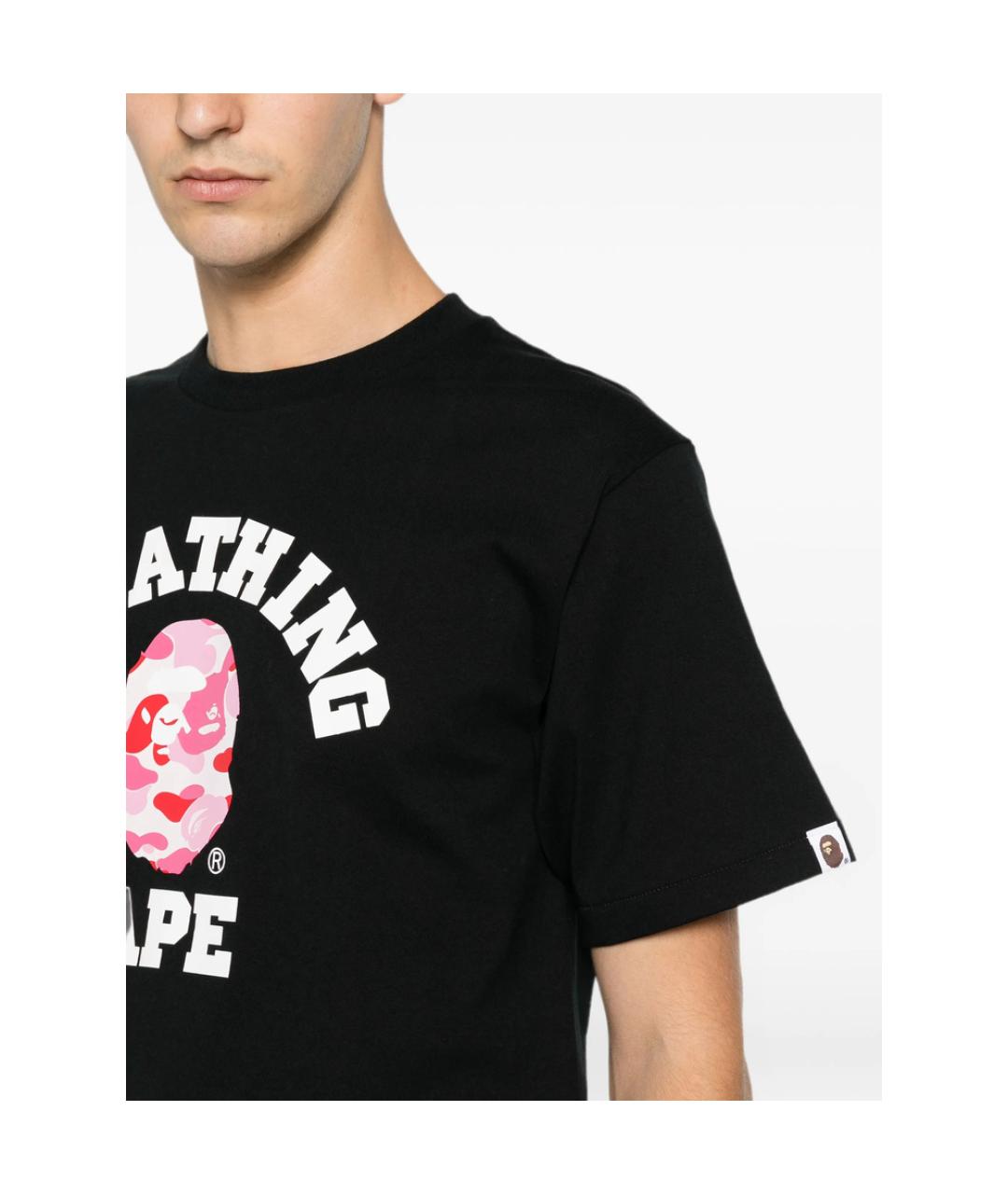A BATHING APE Черная футболка, фото 3