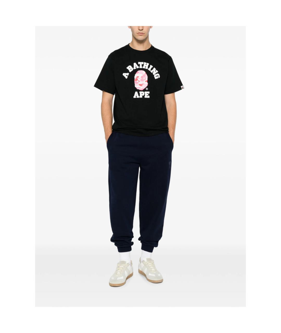 A BATHING APE Черная футболка, фото 4