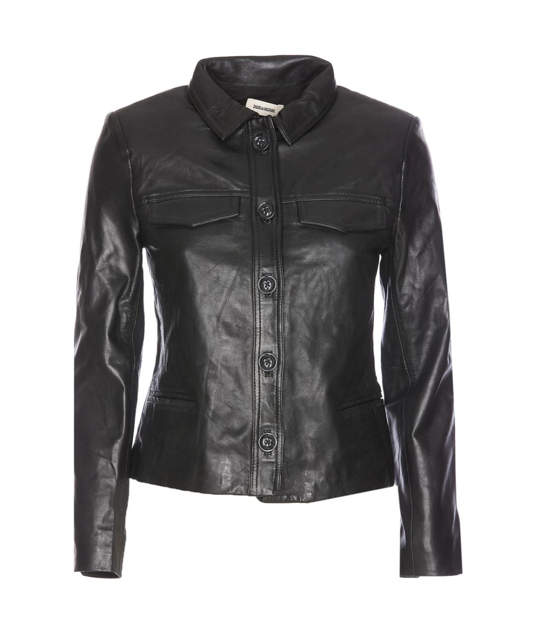 ZADIG & VOLTAIRE Черная кожаная куртка, фото 1