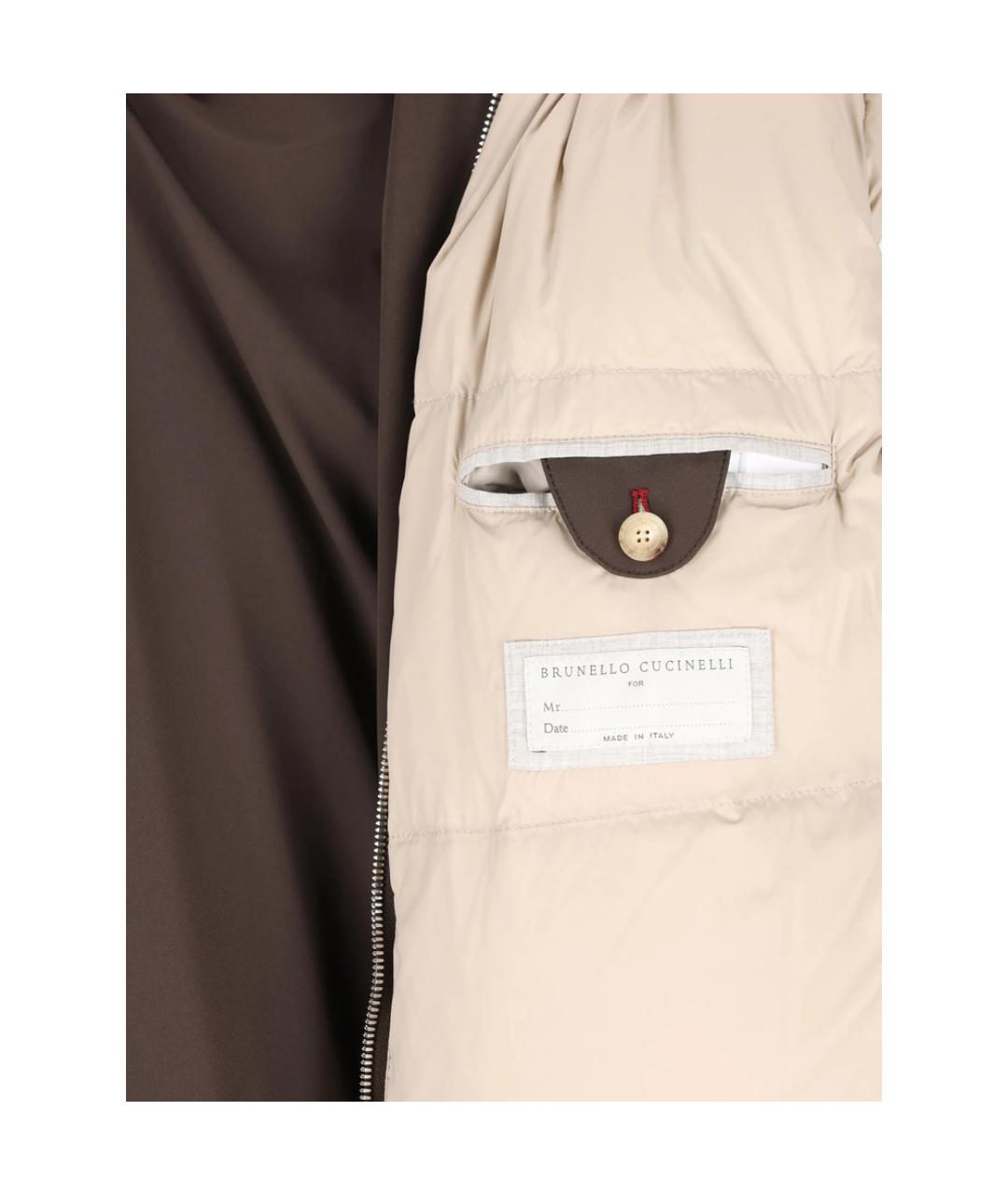 BRUNELLO CUCINELLI Коричневая кашемировая куртка, фото 4